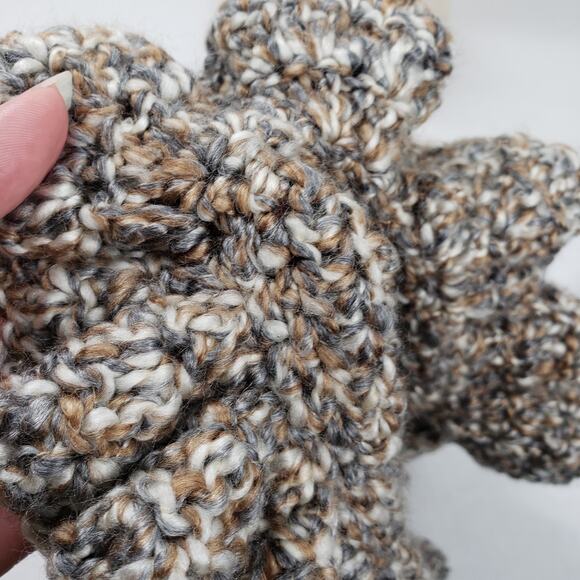 Handmade Crochet Brown Ruffle Bucket Hat Bohemian Casual Festival Neutral Fall - Picture 15 of 16